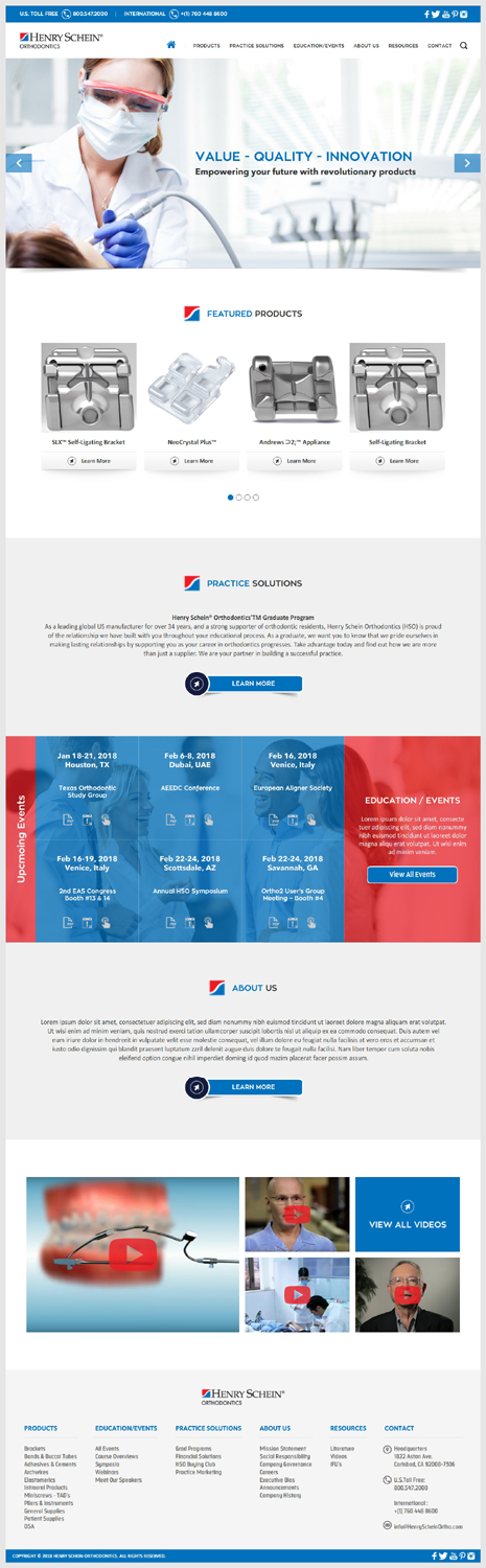 Web Design by -Marc- for Henry Schein Orthodontics | Design #17510527