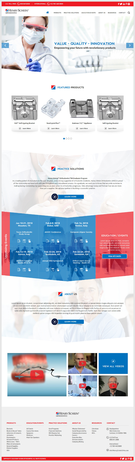 Web-Design von -Marc- für Henry Schein Orthodontics | Design #17510928
