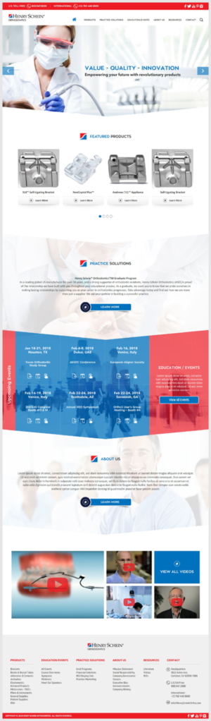 Web Design par -Marc- pour Henry Schein Orthodontics | Design : #17510928