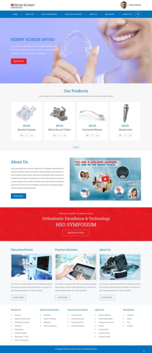 Web Design par pb pour Henry Schein Orthodontics | Design : #17396237