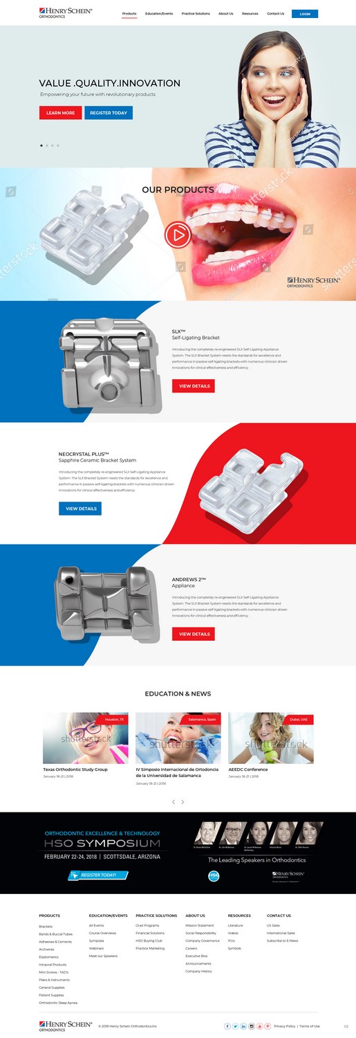 Web Design by pb for Henry Schein Orthodontics | Design #17396238