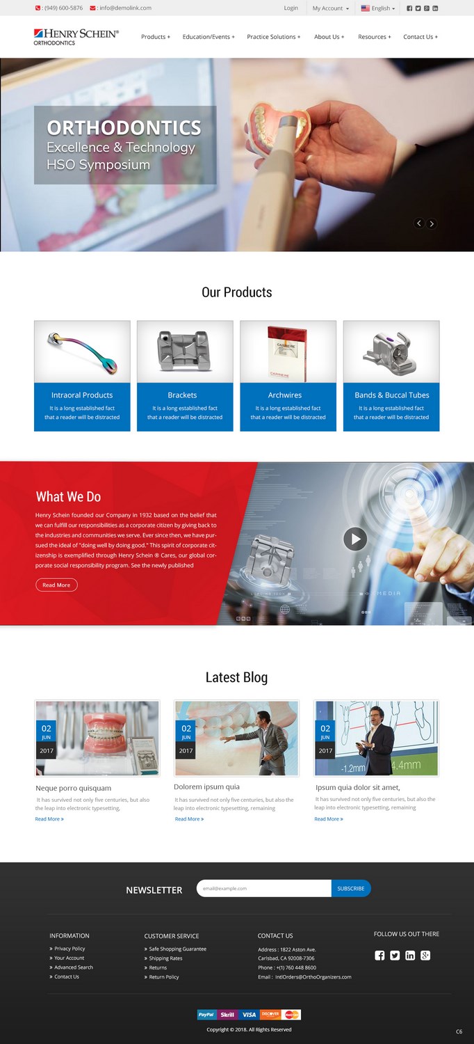 Web Design by pb for Henry Schein Orthodontics | Design #17396240