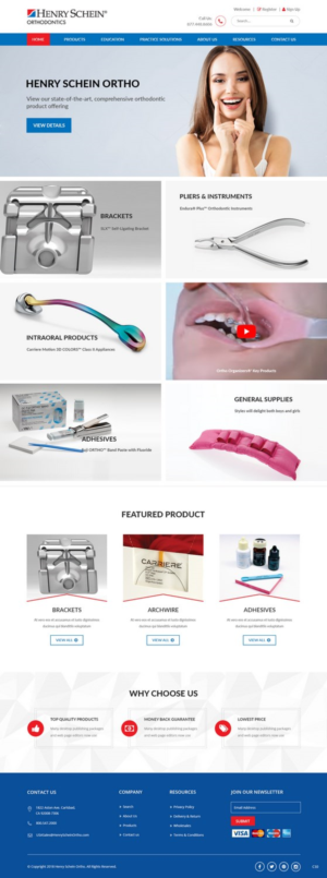 Web Design par pb pour Henry Schein Orthodontics | Design : #17396246