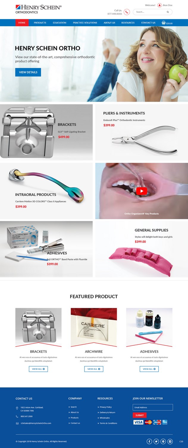 Web-Design von pb für Henry Schein Orthodontics | Design #17396247