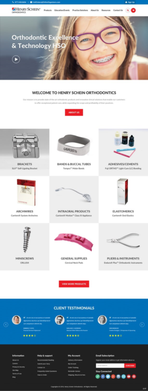 Web Design par pb pour Henry Schein Orthodontics | Design : #17396251