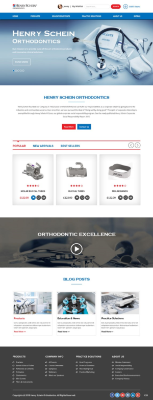 Web Design par pb pour Henry Schein Orthodontics | Design : #17396252