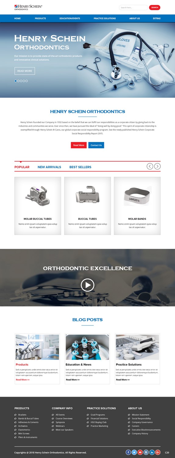Web Design by pb for Henry Schein Orthodontics | Design #17396253