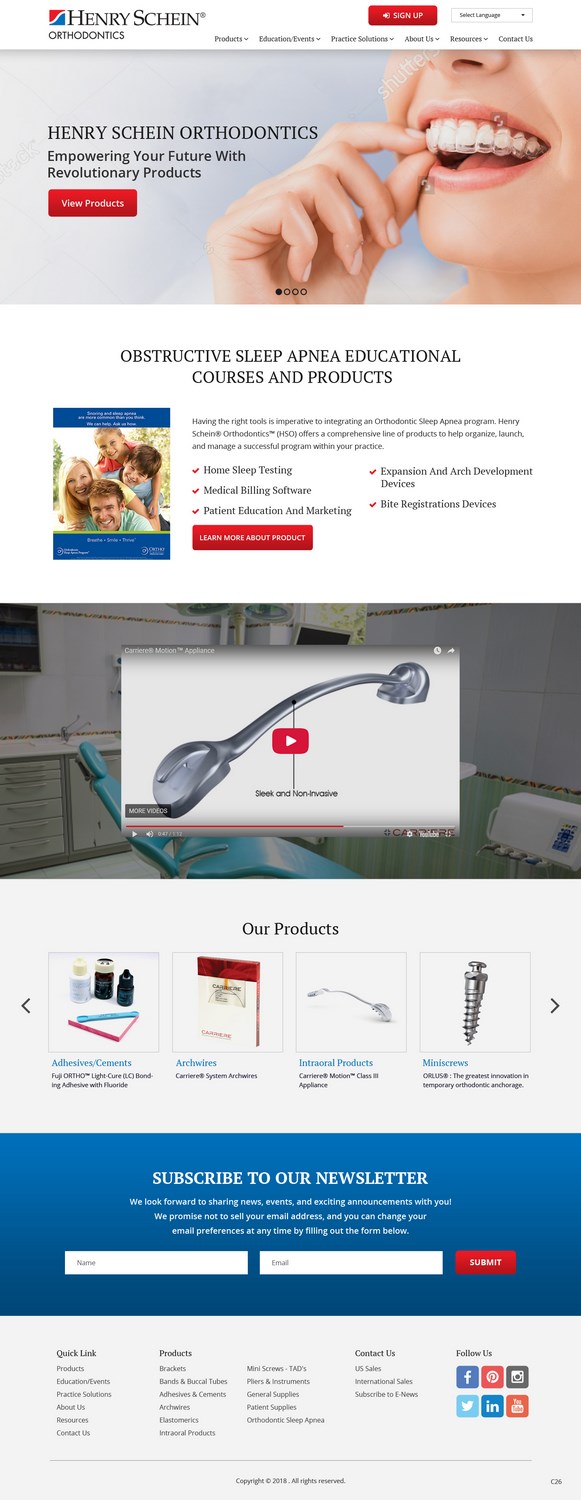 Web-Design von pb für Henry Schein Orthodontics | Design #17396262