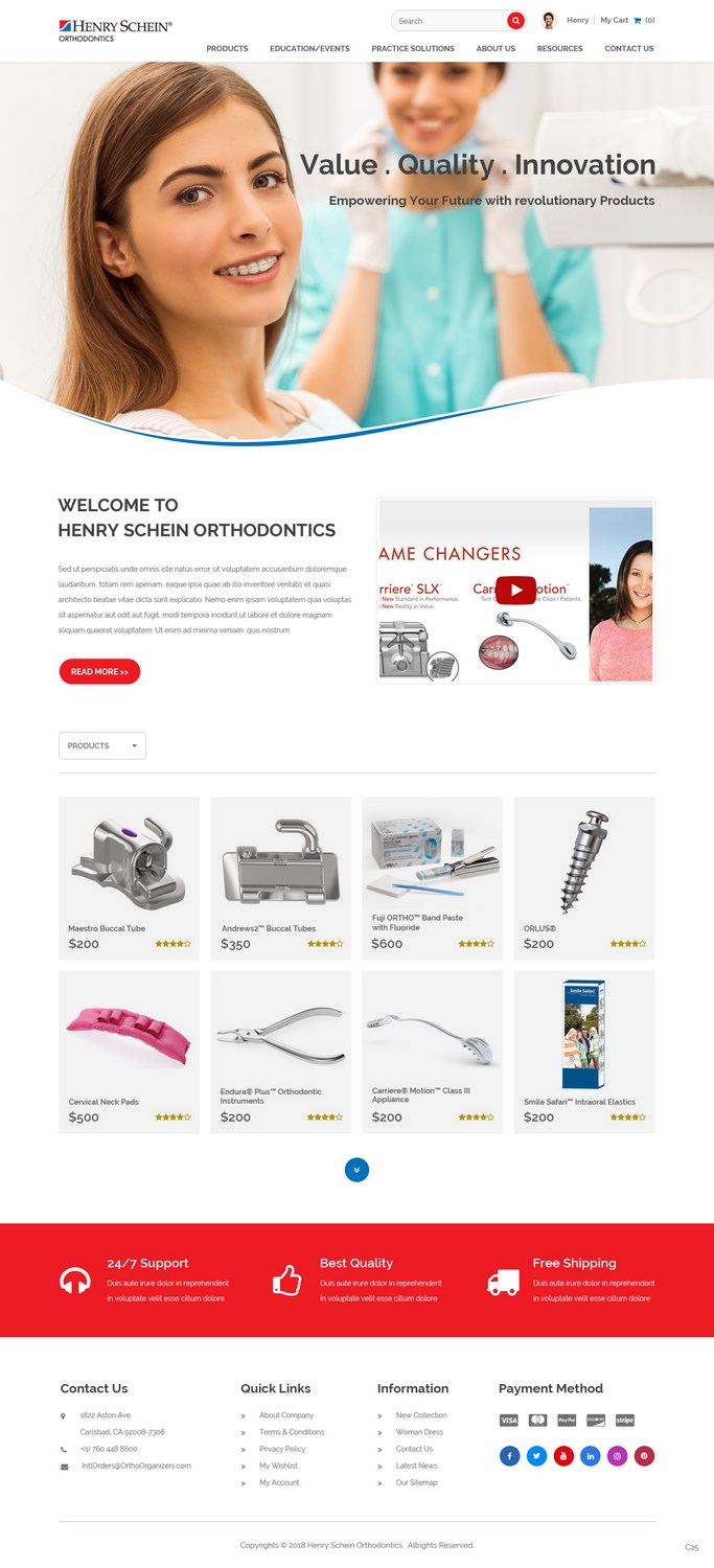 Web-Design von pb für Henry Schein Orthodontics | Design #17396263