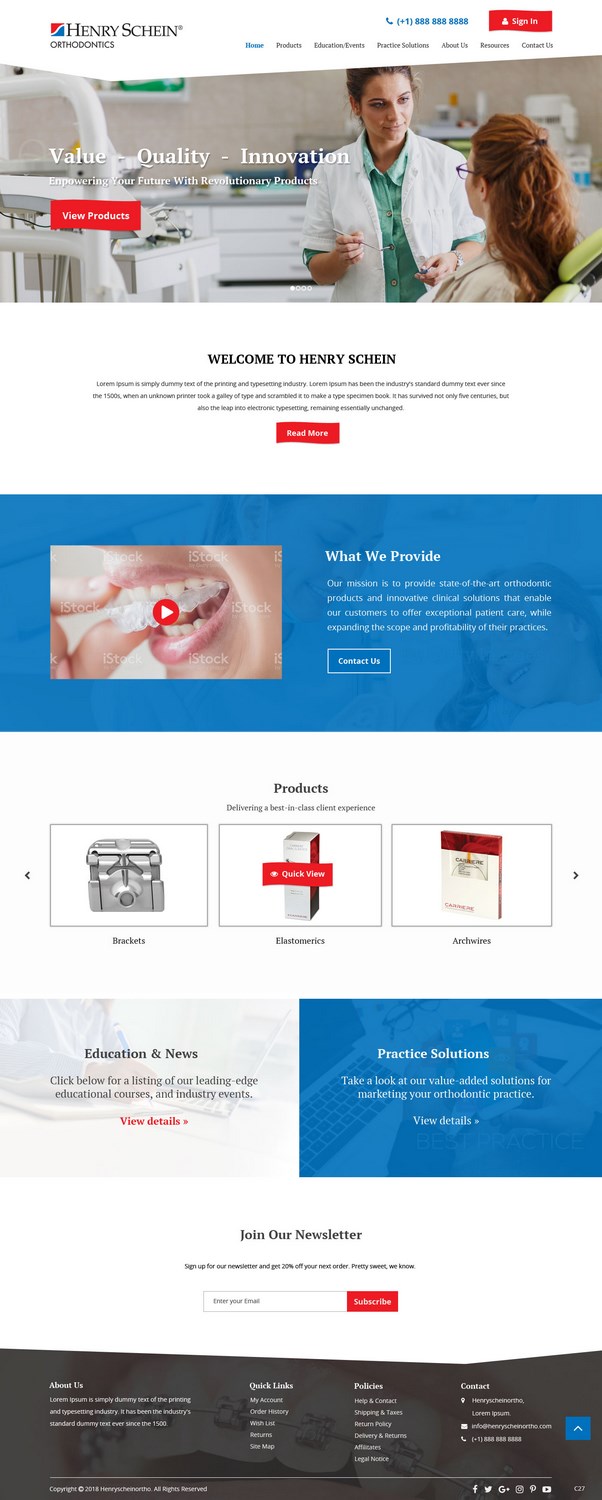 Web Design by pb for Henry Schein Orthodontics | Design #17396264