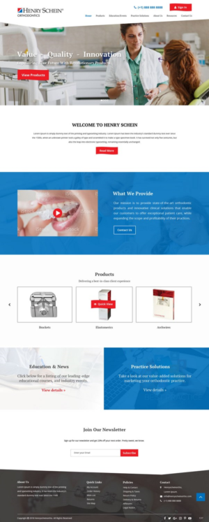Web Design par pb pour Henry Schein Orthodontics | Design : #17396264