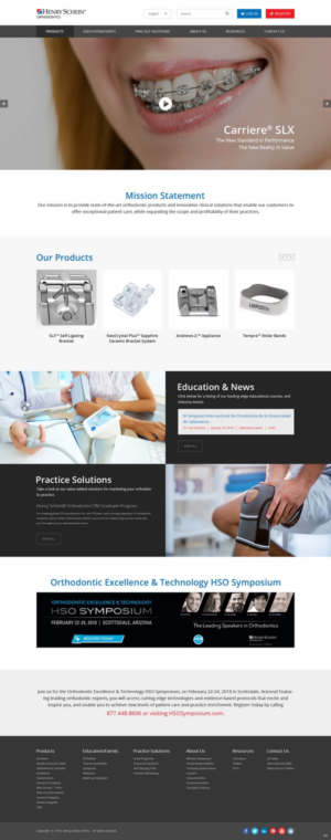 Web Design par pb pour Henry Schein Orthodontics | Design : #17396272