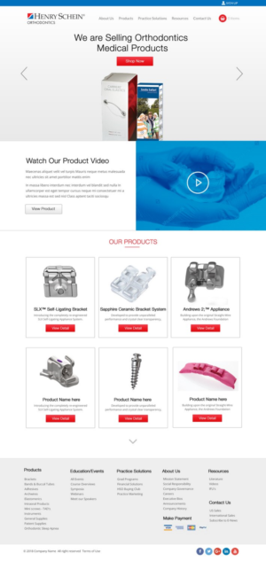 Web Design par pb pour Henry Schein Orthodontics | Design : #17396284