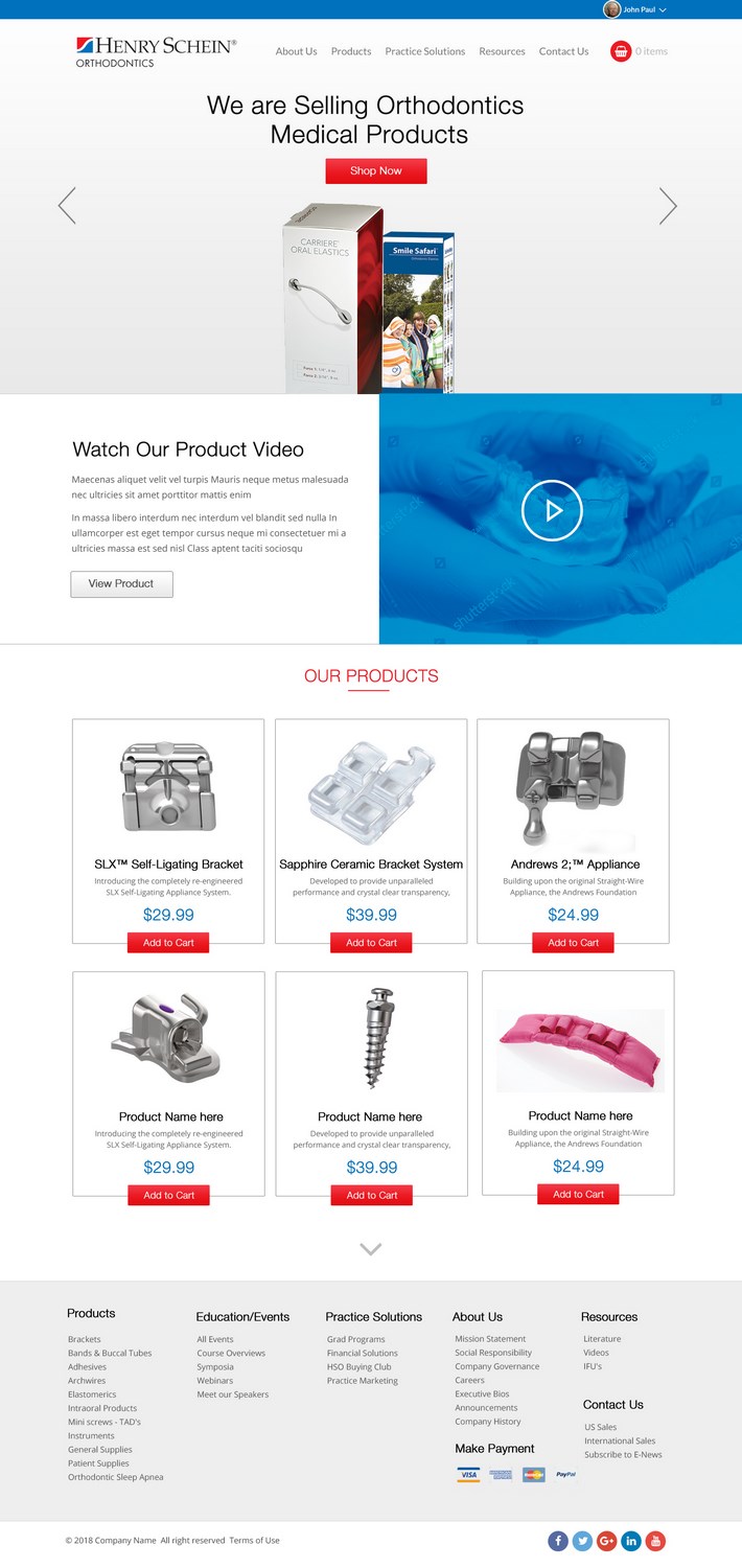 Web-Design von pb für Henry Schein Orthodontics | Design #17396287