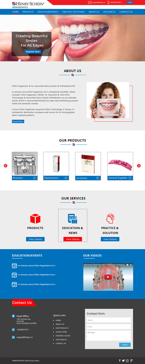 Web Design by Xclusive Designers for Henry Schein Orthodontics | Design #17478322