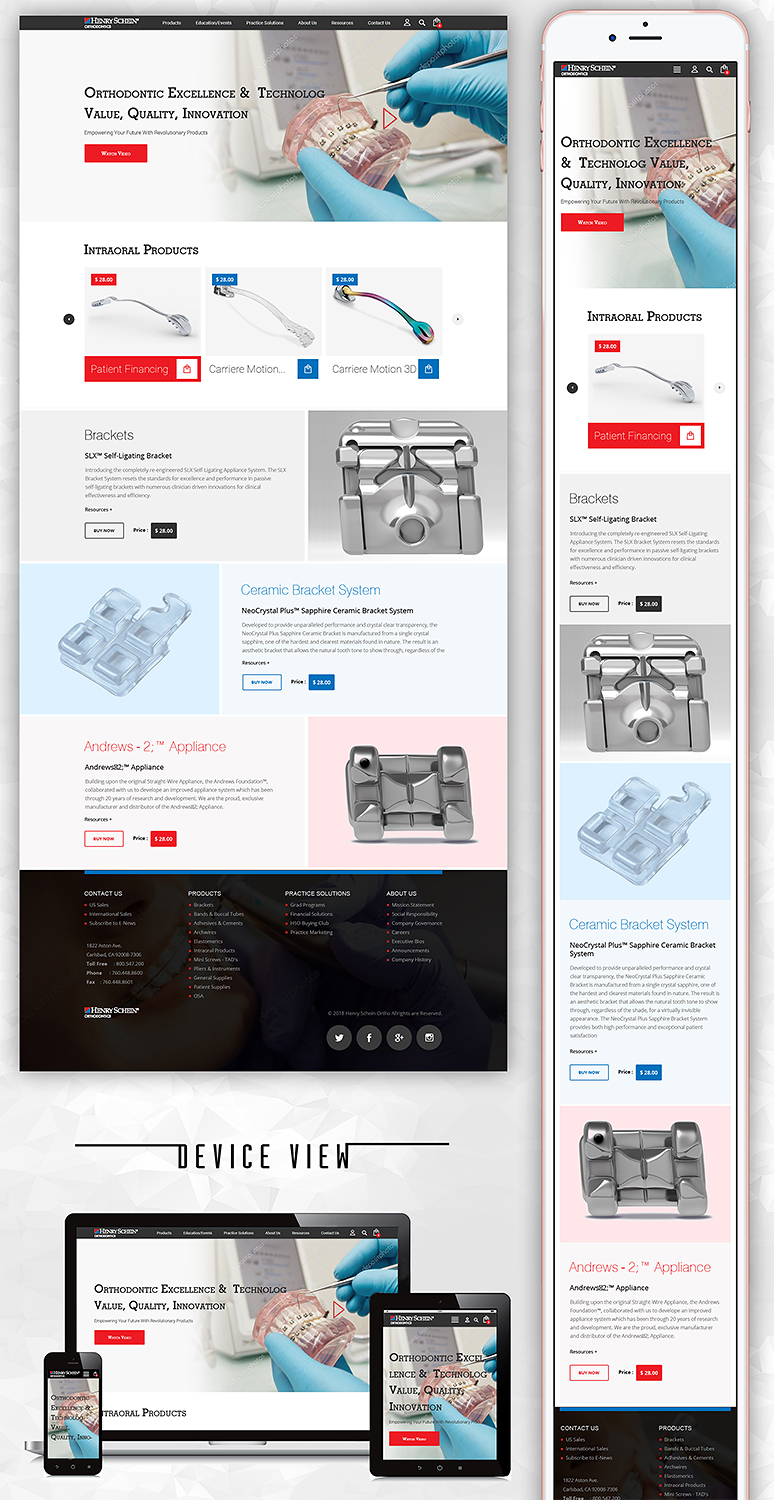 Web Design par PiXthemes pour Henry Schein Orthodontics | Design #17559724