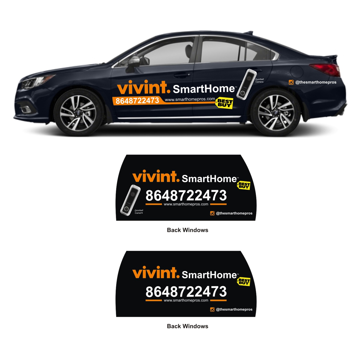 Car Wrap Design by DG+ for Vivint SmartHome  | Design #17403557