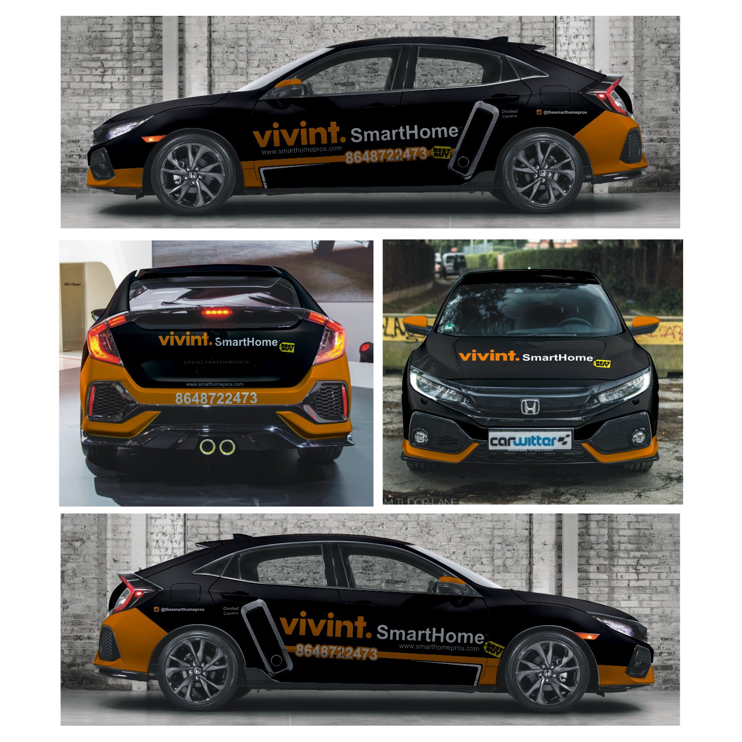 Car Wrap Design by DG+ for Vivint SmartHome  | Design #17424728