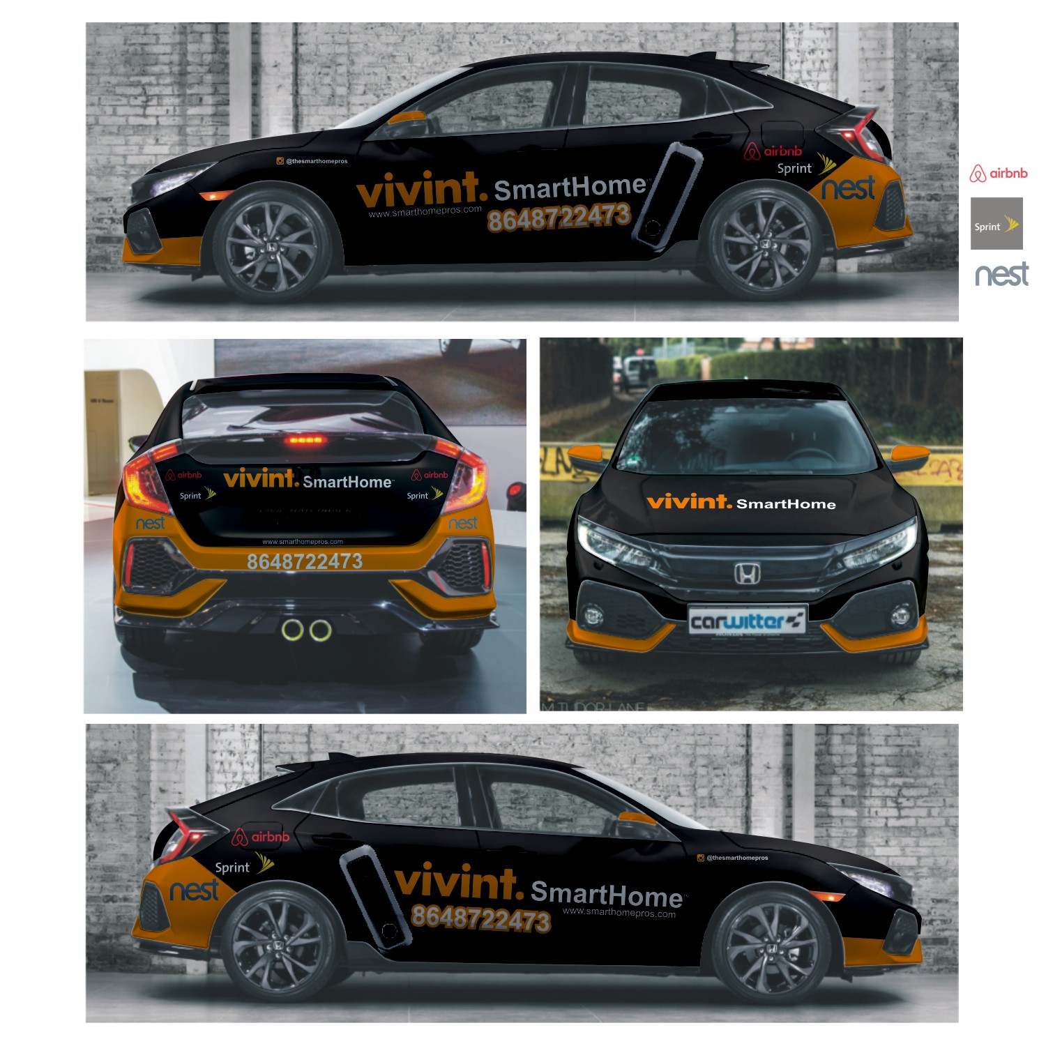 Car Wrap Design by DG+ for Vivint SmartHome  | Design #17433348