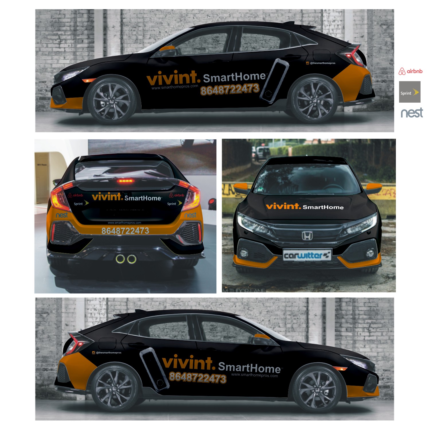 Car Wrap Design by DG+ for Vivint SmartHome  | Design #17435378