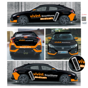 Car Wrap Design by DG+ for Vivint SmartHome  | Design: #17458305