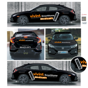 Vivint SmartHome Car Wrap for a company car, entrpreneur