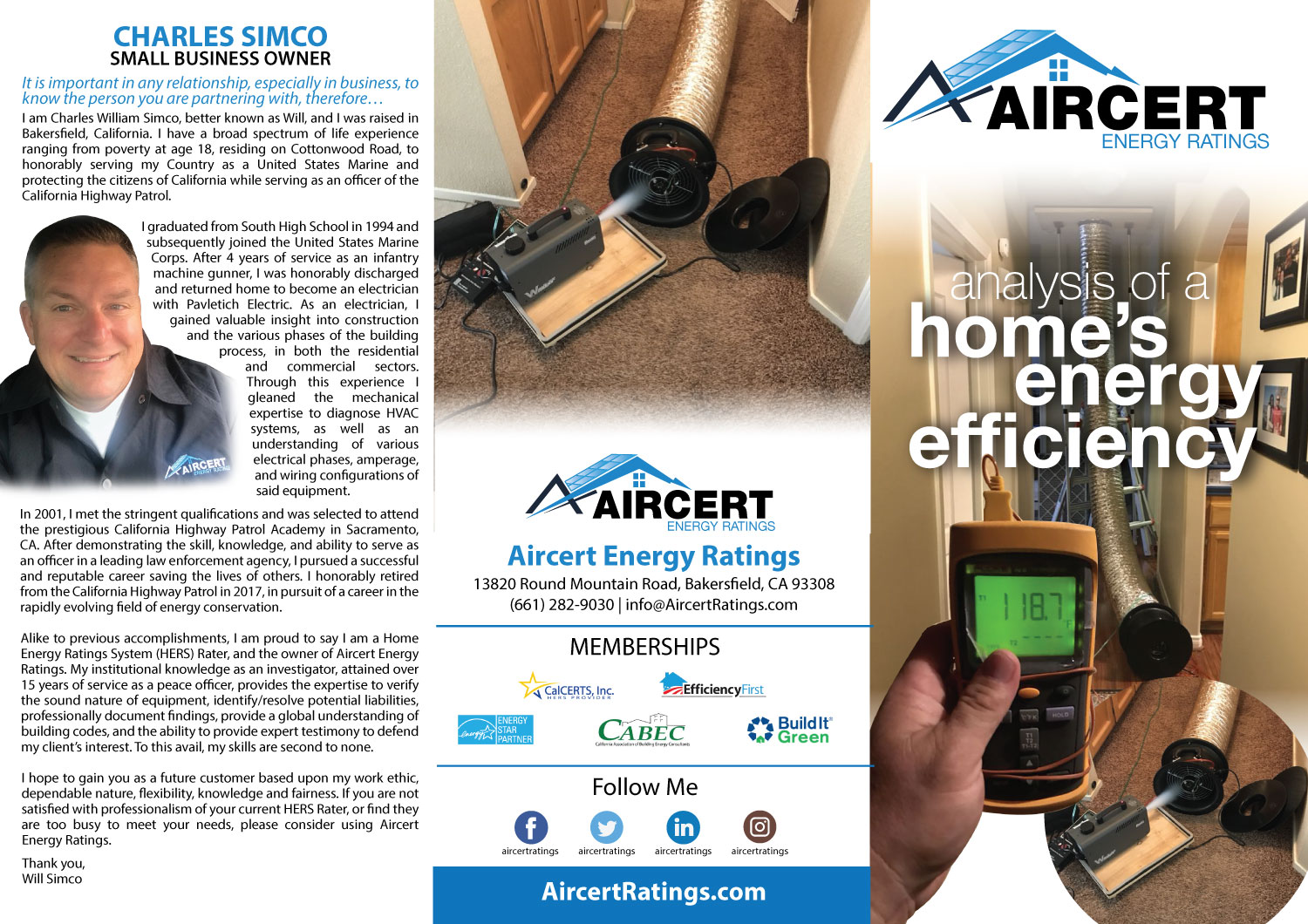 Brochure Design by Impressive Sol for Aircert Energy Ratings, Inc. | Design #17402125