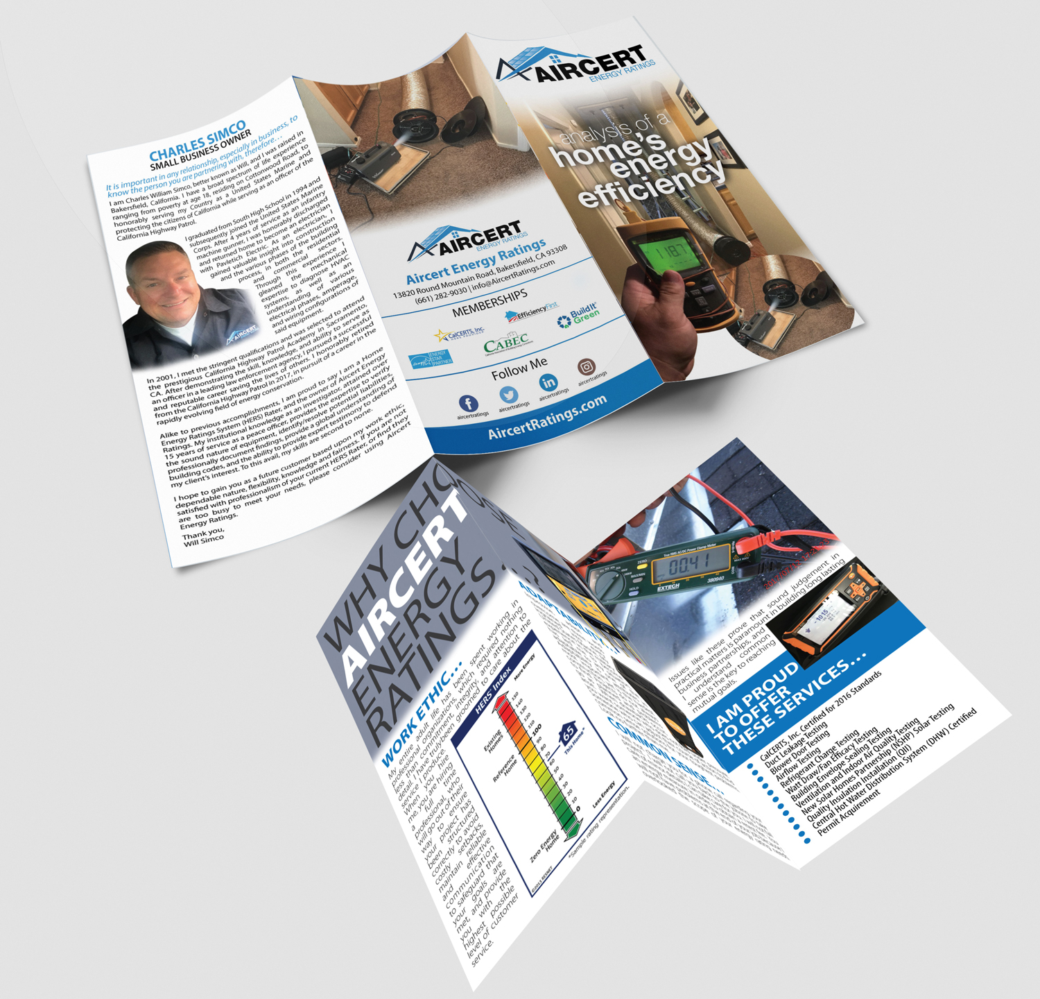 Brochure Design by Impressive Solutions for Aircert Energy Ratings, Inc. | Design #17402127