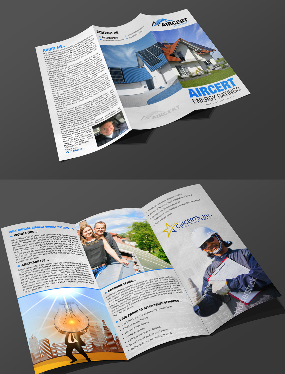 Brochure Design by debdesign for Aircert Energy Ratings, Inc. | Design #17401858