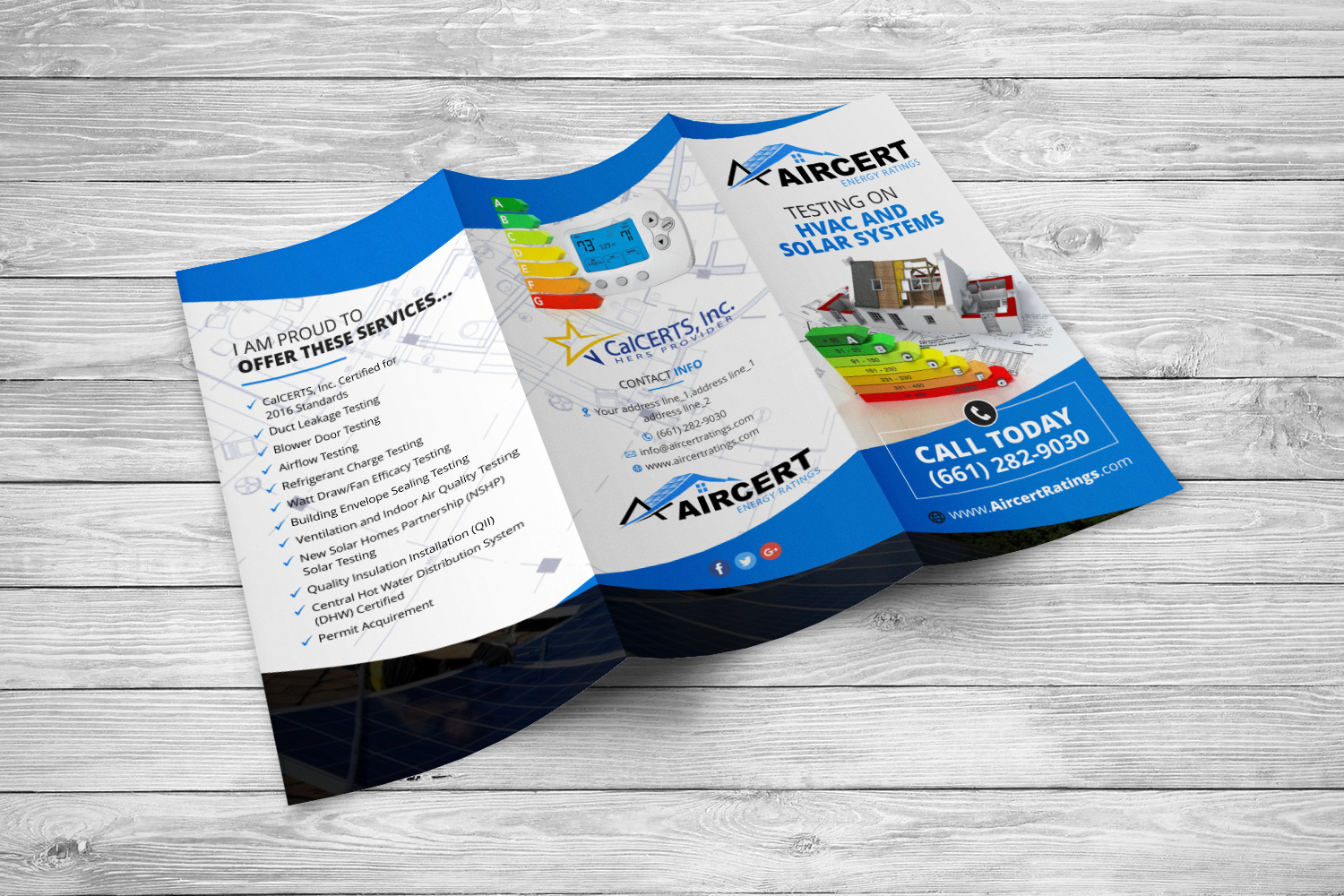 Brochure Design by ecorokerz for Aircert Energy Ratings, Inc. | Design #17388416
