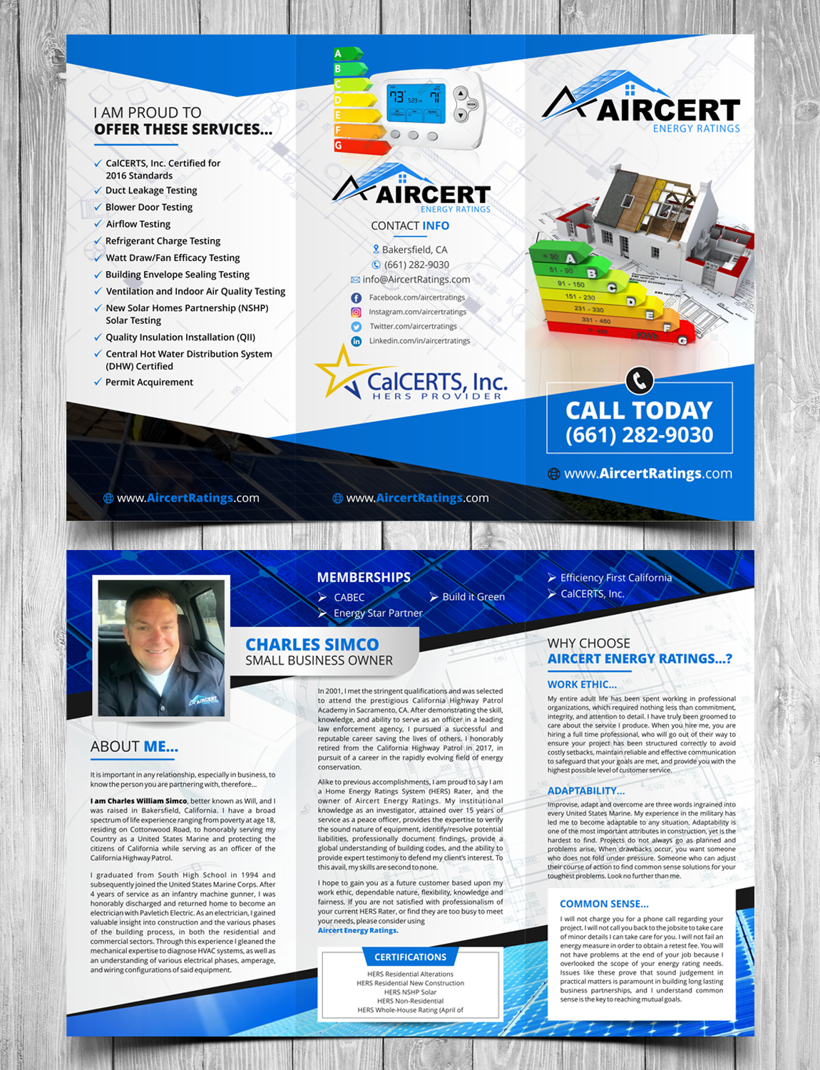 Brochure Design by ecorokerz for Aircert Energy Ratings, Inc. | Design #17396390