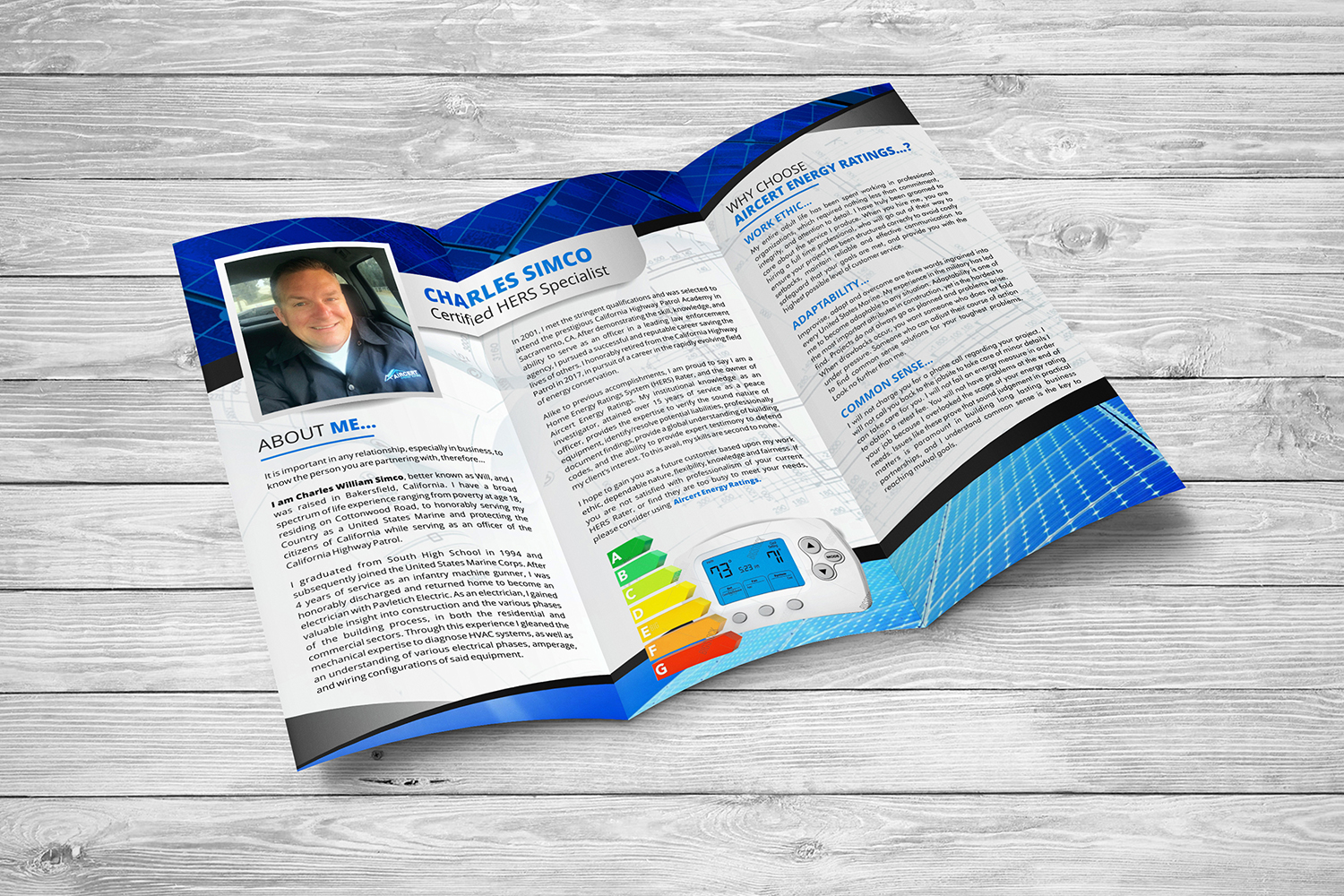 Brochure Design by ecorokerz for Aircert Energy Ratings, Inc. | Design #17408093