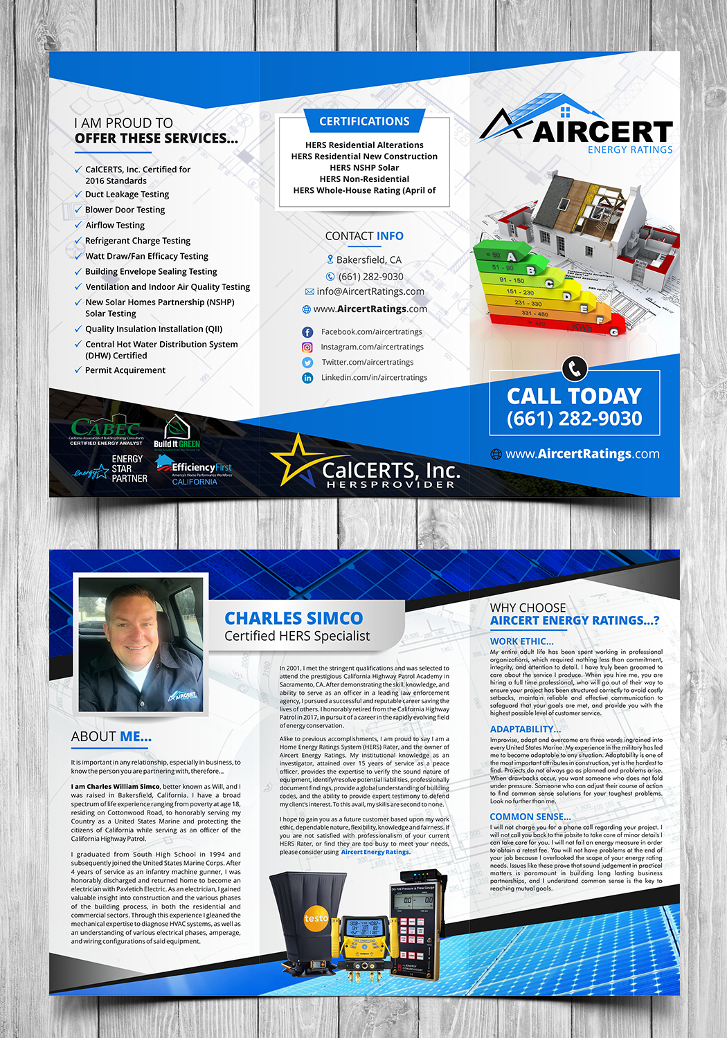 Brochure Design by ecorokerz for Aircert Energy Ratings, Inc. | Design #17448138