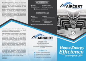 Brochure Design by Dexter Solutions for Aircert Energy Ratings, Inc. | Design: #17416045