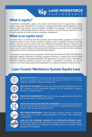 Poster Design by Deziners Zone for Lane Workforce Partnership | Design: #17377574