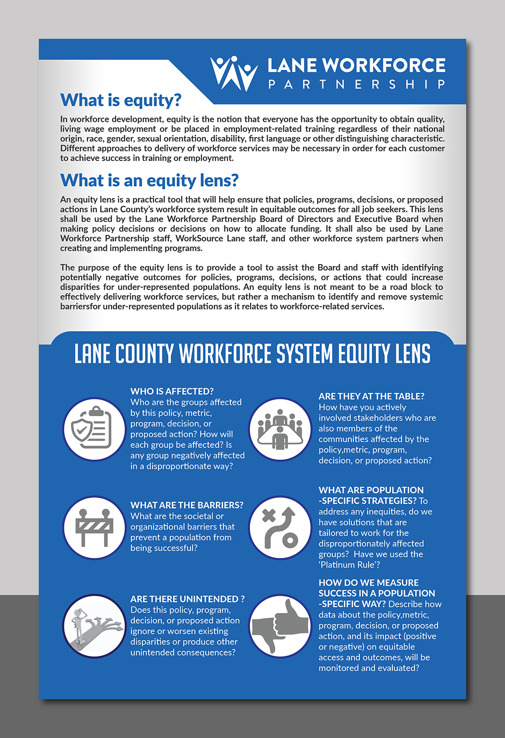 Diseño de Póster por Deziners Zone para Lane Workforce Partnership | Diseño #17399242