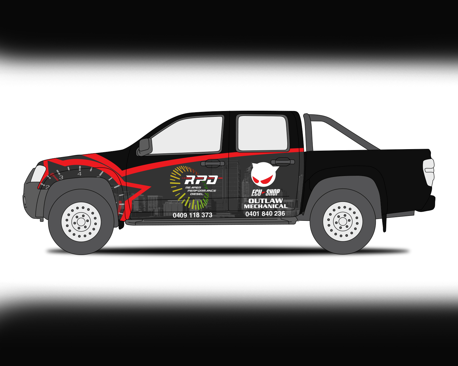 Car Wrap Design by RubelRir for Outlaw Mechanical | Design #17702106