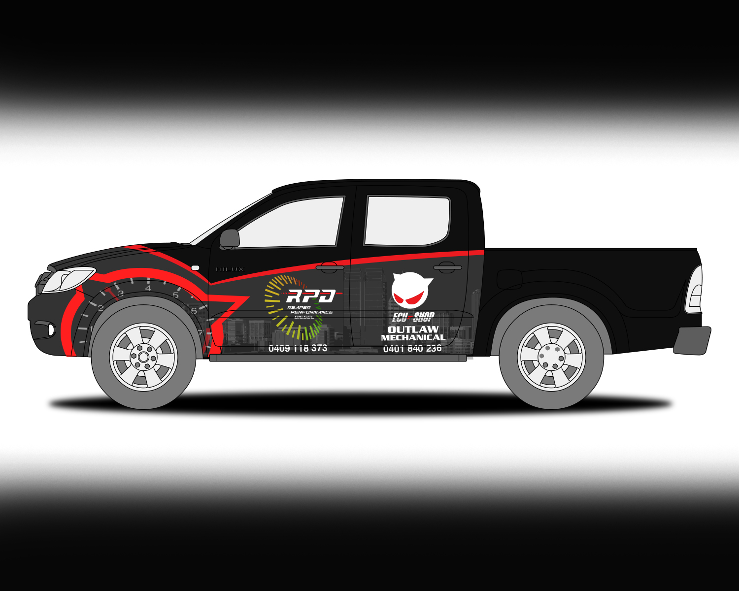 Car Wrap Design by RubelRir for Outlaw Mechanical | Design #17753063