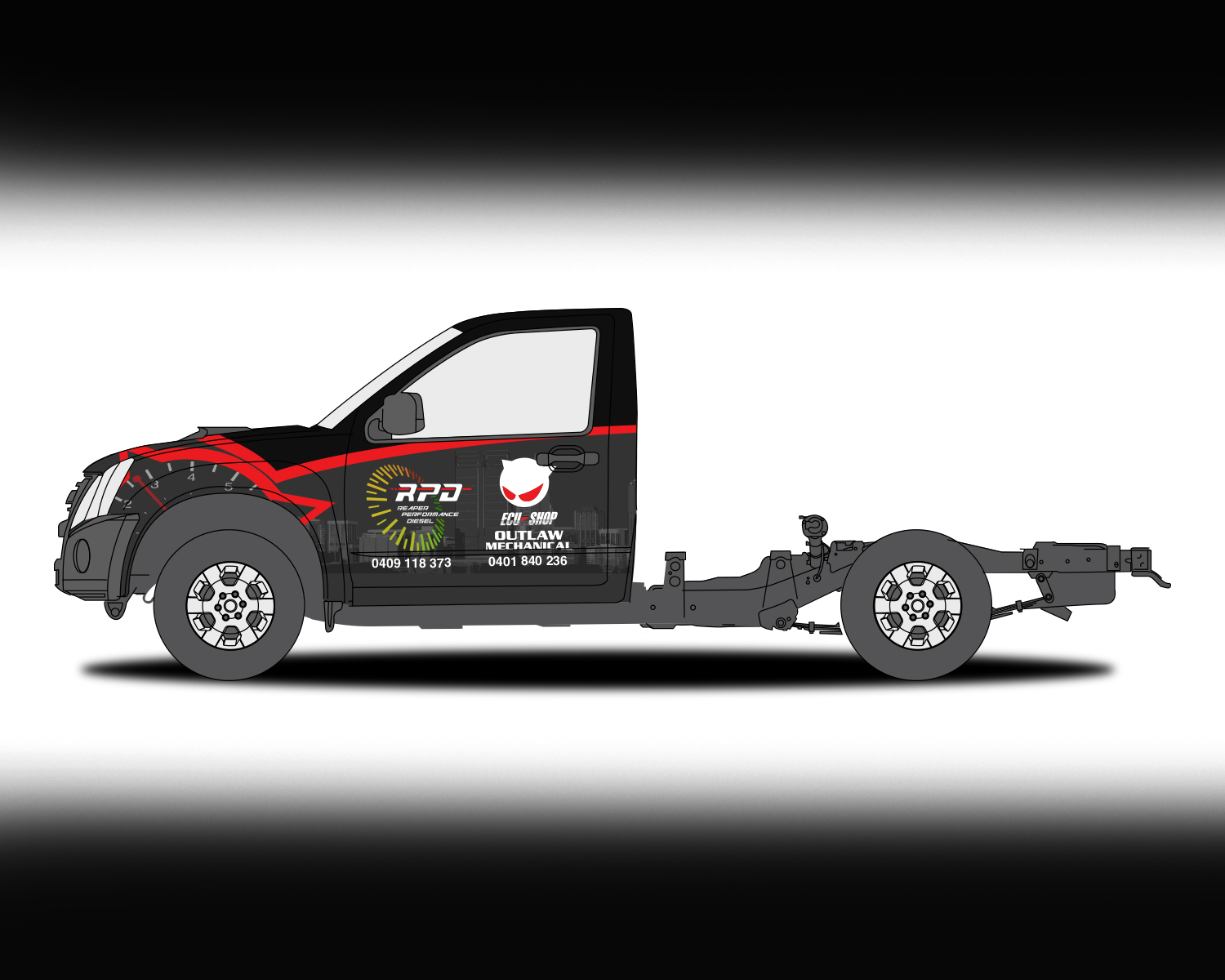 Car Wrap Design by RubelRir for Outlaw Mechanical | Design #17753075