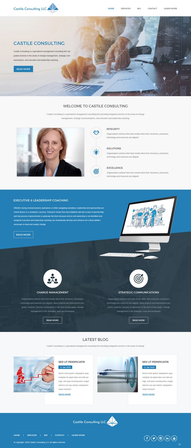 Web Design par pb pour Castile Consulting | Design #17403378