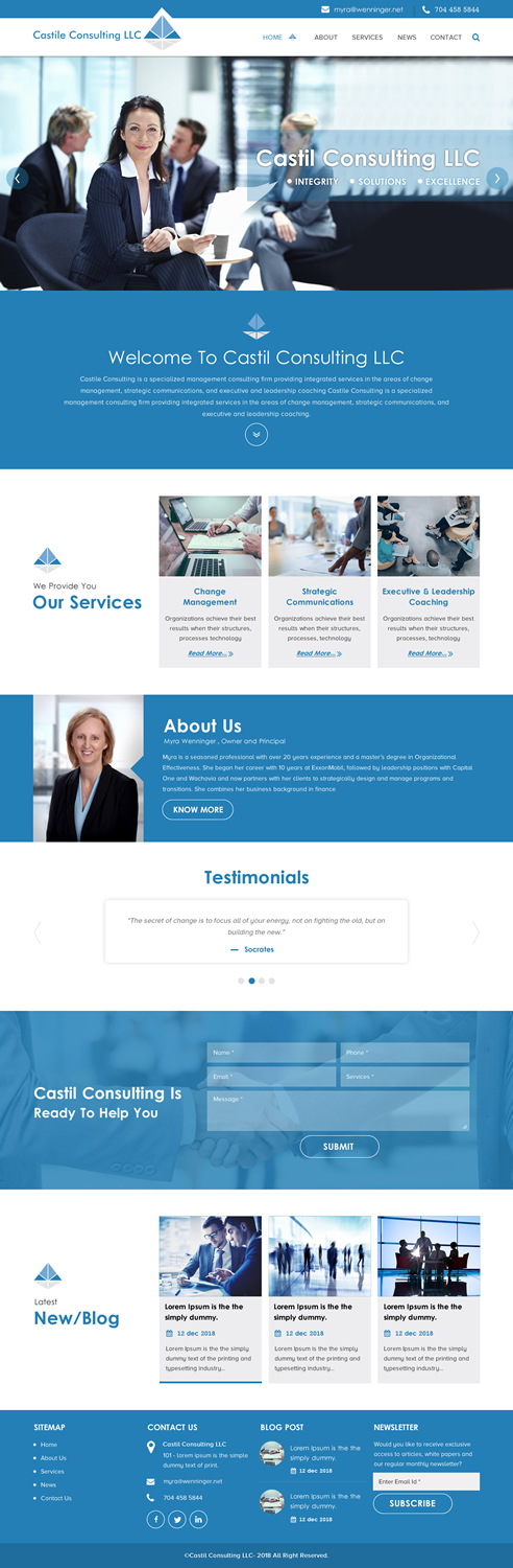 Web Design by rightway for Castile Consulting | Design #17415147