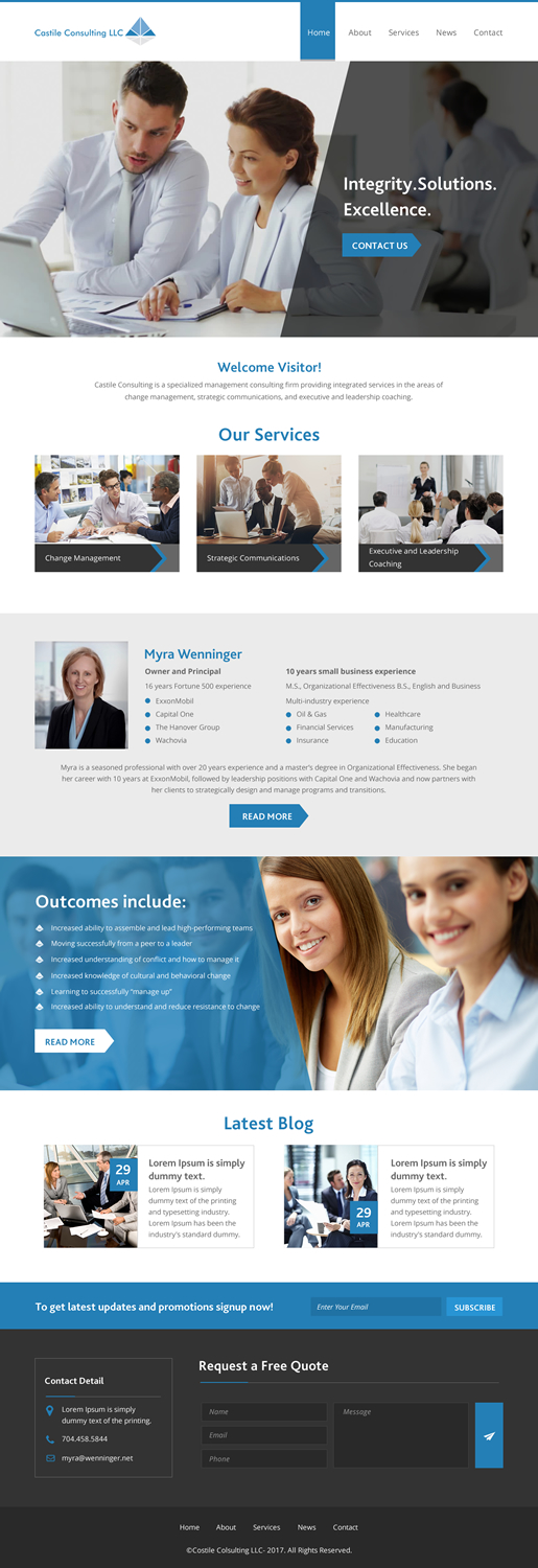 Web Design by rightway for Castile Consulting | Design #17415150