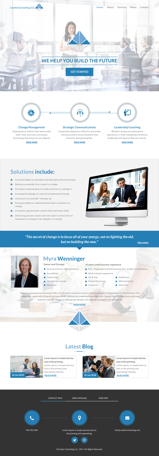 Web Design by rightway for Castile Consulting | Design #17525501