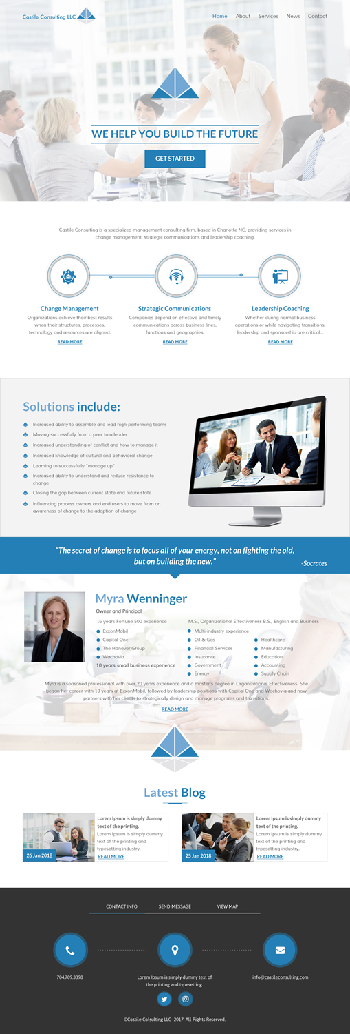 Web Design by rightway for Castile Consulting | Design #17534775