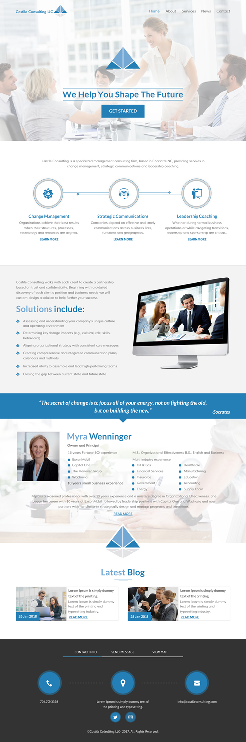 Web Design by rightway for Castile Consulting | Design #17556055