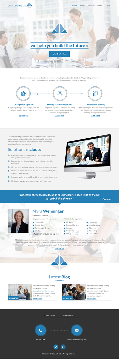 Web Design by rightway for Castile Consulting | Design #17670938