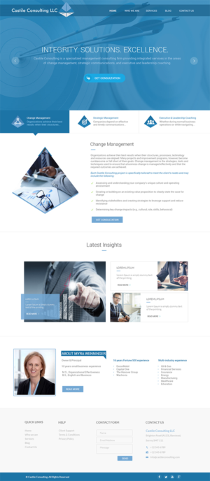 Web Design by primarydesigner2k9 for Castile Consulting | Design #17431730