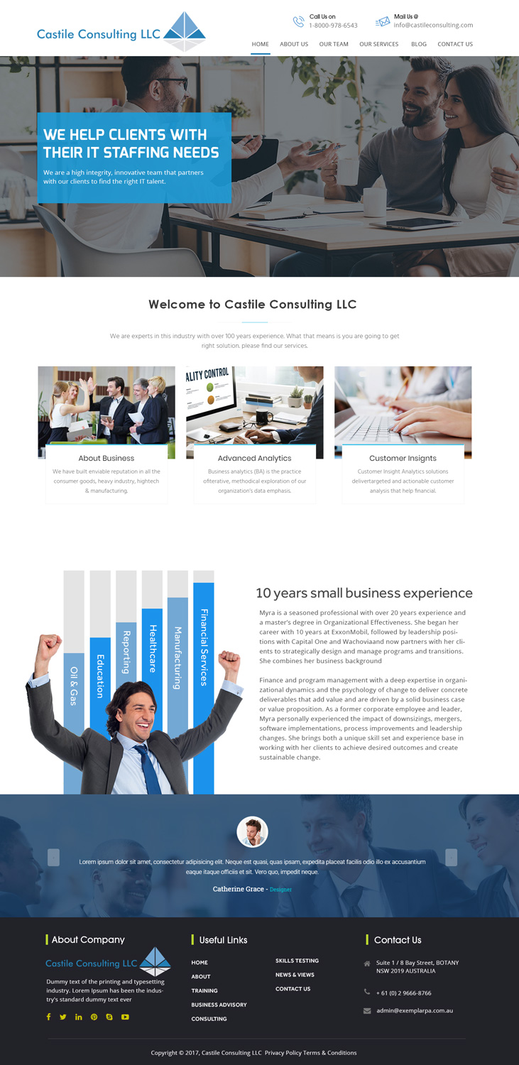 Web Design by Xclusive Designers for Castile Consulting | Design #17400645