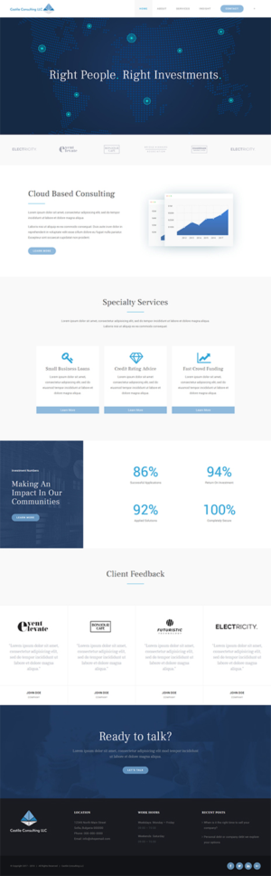 Castile Consulting LLC - new management consulting practice | Web Design par Ted Vesania