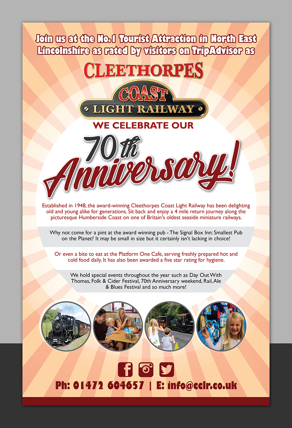 Poster-Design von Deziners Zone für Cleethorpes Light Railway Ltd | Design #17390371